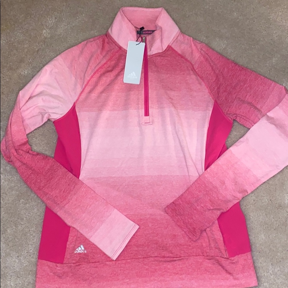 NWT adidas long sleeve 1/4 zip size small